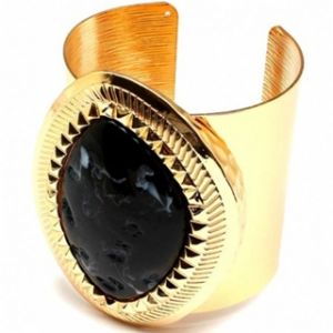 Olympias Marquise Shaped Black Stone Gold Cuff Bracelet.jpg